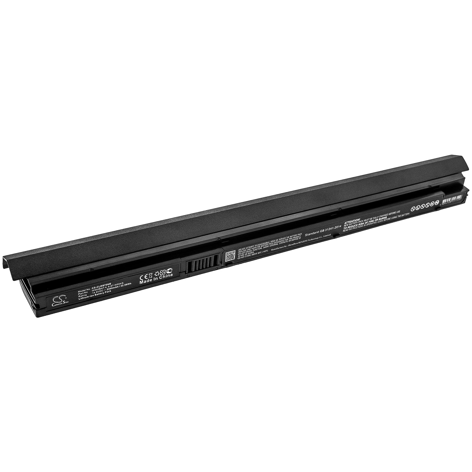 2200mAh Laptop Battery for Clevo W970KLQ, W950KU, W970SUW - 14.8V Li-ion Replacement - W950BAT-4
