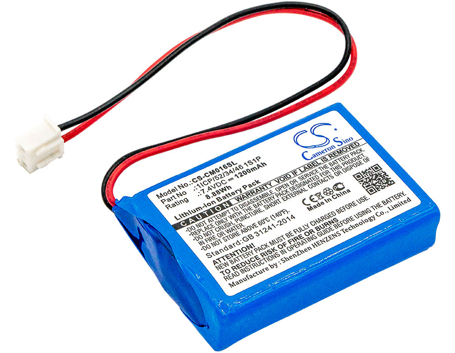 High-Density 7.4V 8.88Wh Li-ion Battery for IoT Devices (50x34x12mm) - 2ICP/52/34/46 1S2P - Extended Runtime Solution