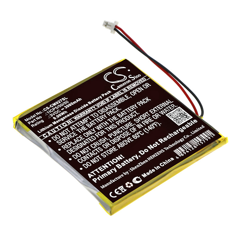 Custom 3V 9Wh Li-MnO2 Battery Pack - 51x50x5mm, 1ICP5/50/50, Specialized Devices