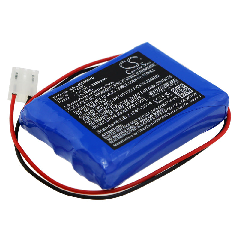 CONTEC ECG-300G/GT ECG Monitor Battery - 3800mAh, 7.4V Li-Polymer, Medical Grade Replacement