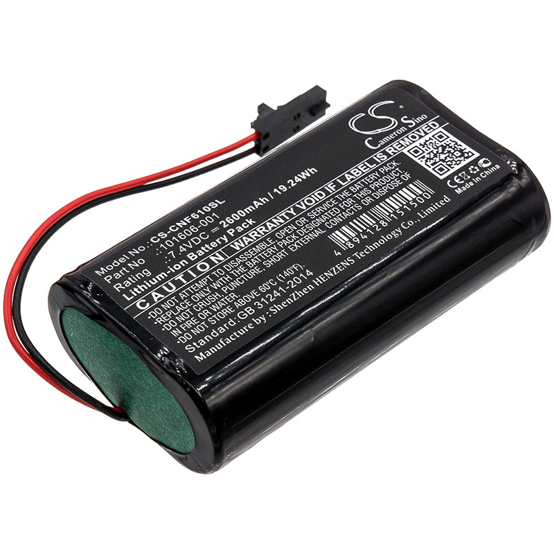 2600mAh Replacement Battery for ComSonics QAM Sniffer, 7.4V 19.24Wh, Survey & Test Equipment (101610-DF)