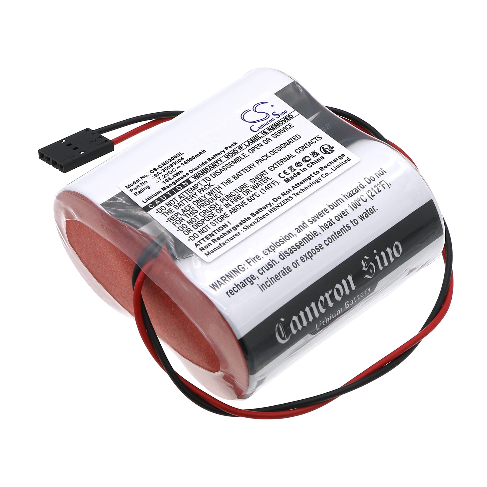 7.2V 14500mAh LiMnO2 Replacement Battery for Cameron Nuflo Scanner 2000 Flow Analyzer, 9A-30099004