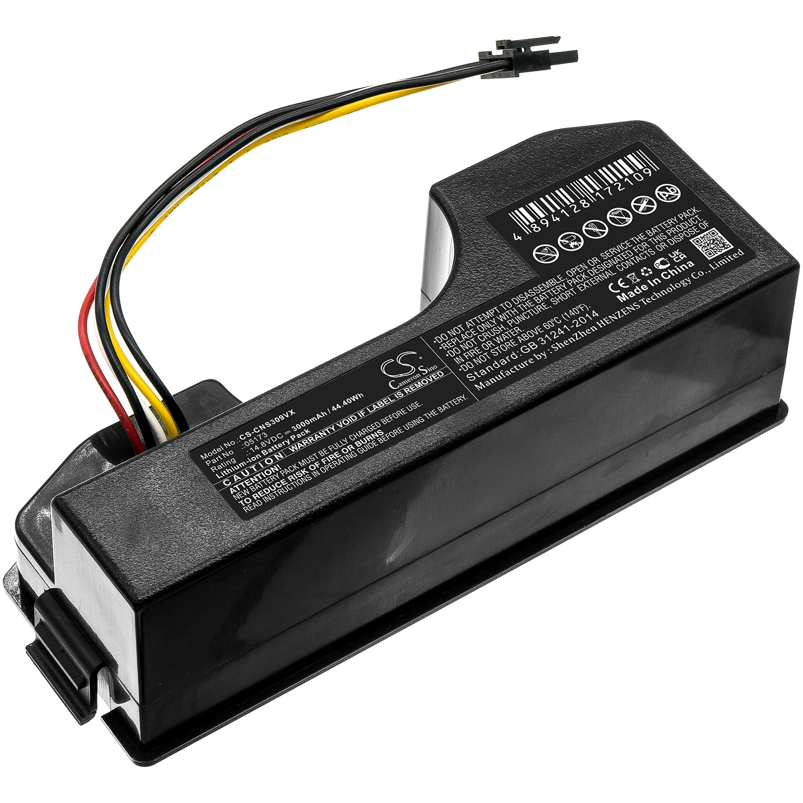 14.8V 3000mAh Li-ion Replacement Battery for Cecotec Conga 3090, 1690, 2090, 2690, 6090 Robot Vacuum Cleaners - High Capacity Power