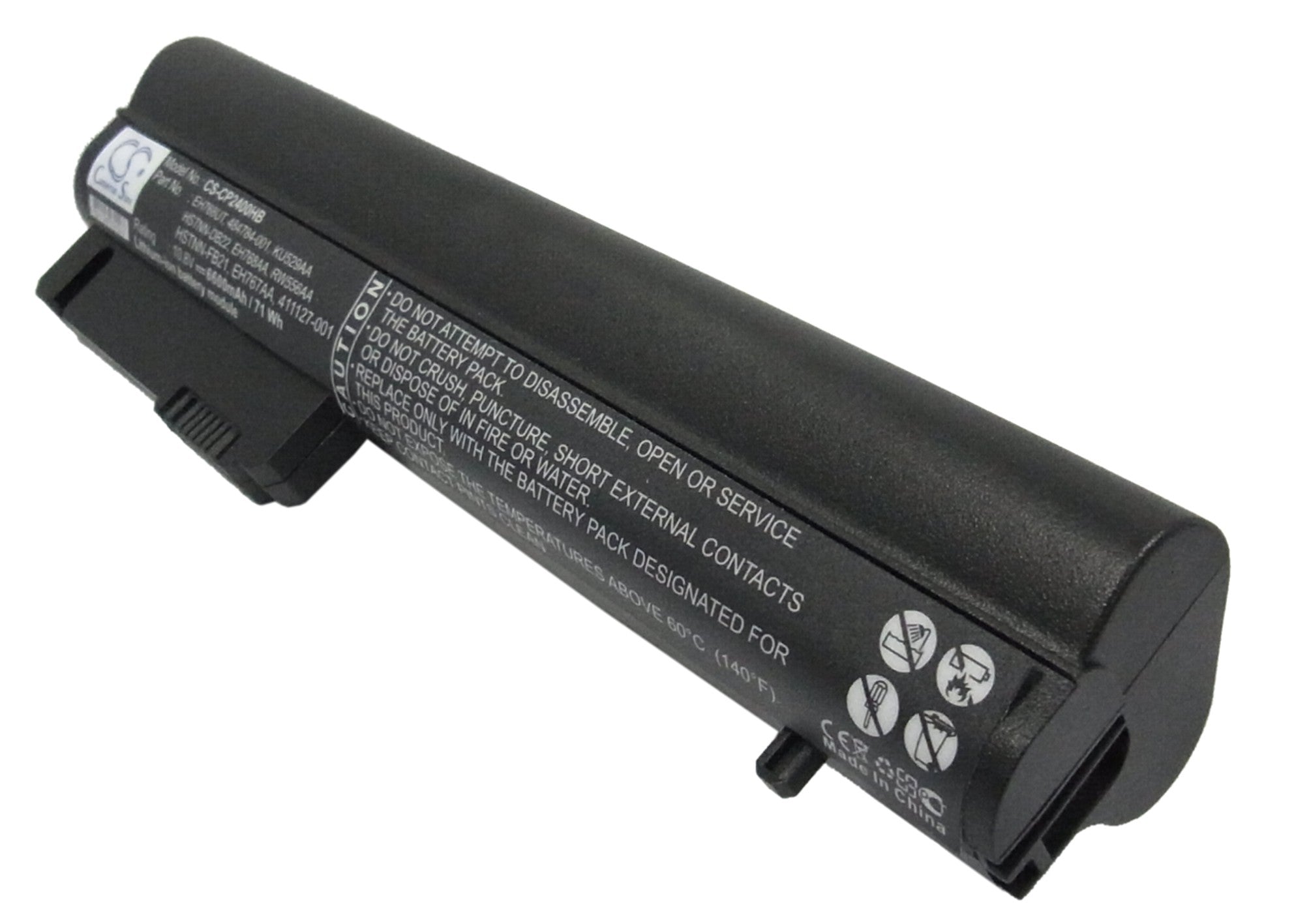 6600mAh Extended Battery for HP EliteBook 2530p/2540p & Compaq 2510p Notebook - 10.8V Long Life Li-ion