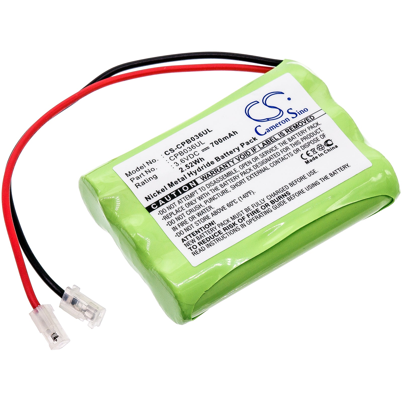 AAA Cordless Phone Battery 3.6V 700mAh Ni-MH Replacement - Universal Fit, GP 60AAAM3BMU