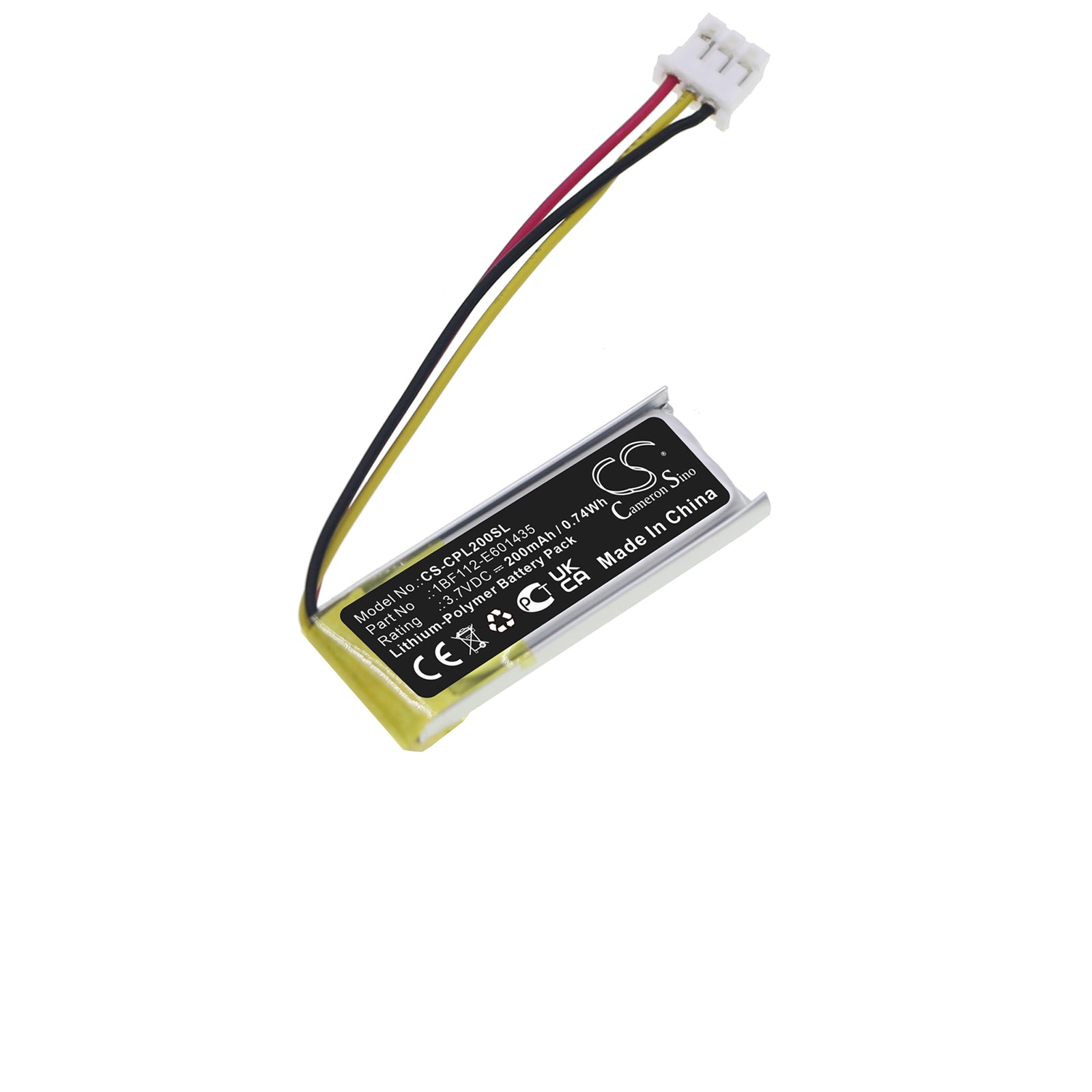 200mAh Replacement Battery for CalAmp LMU GPS Trackers: 3.7V Li-Poly, LMU-200, LMU-300, LMU-800, LMU-3000, LMU-3030