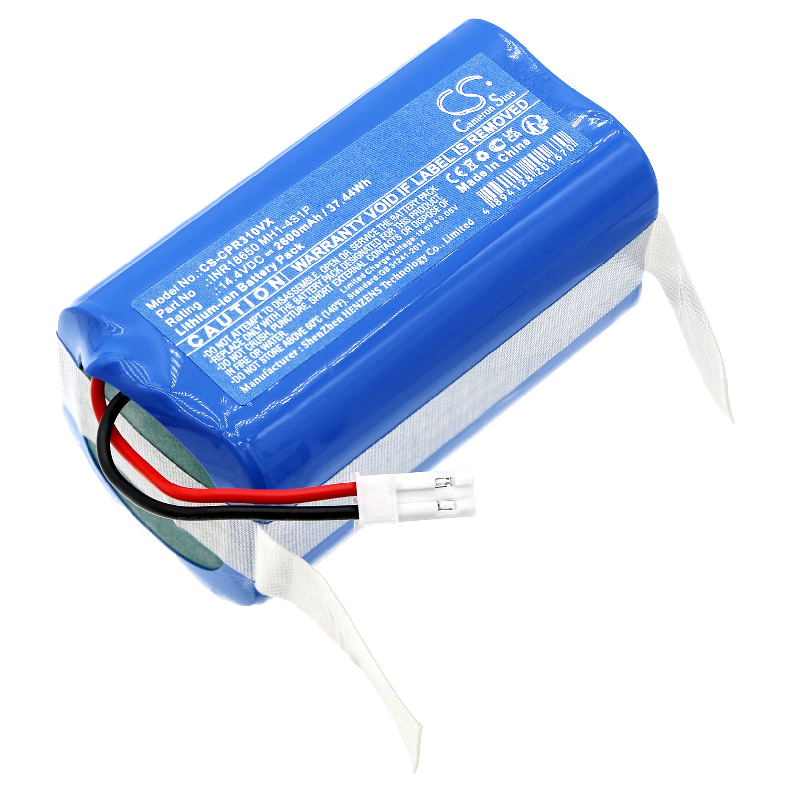 2600mAh 14.4V Li-ion Replacement Battery for Concept VR3000, VR3110, VR3115 Robot Vacuum - 37.44Wh