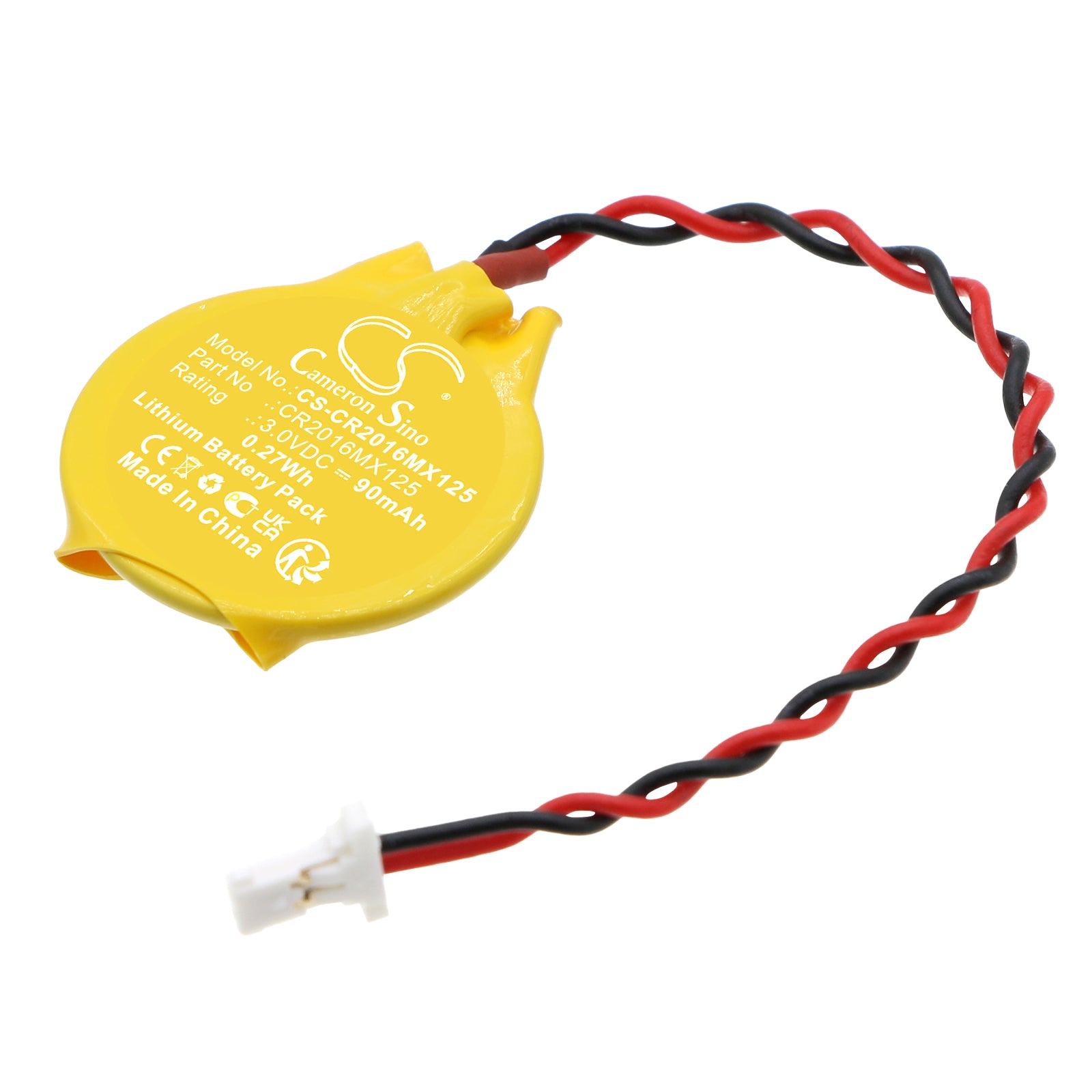 High Capacity 3.0V Lithium Coin Cell Battery Pack - 23.7x20.4x3.7mm, 0.27Wh - Perfect for Medical Equipment & CMOS Memory