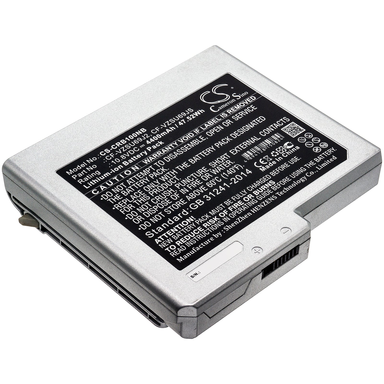 4400mAh Replacement Battery for Panasonic Toughbook CF-B10 & CF-B11 Laptop - 10.8V, 47.52Wh, CF-VZSU69J2/JS Compatible