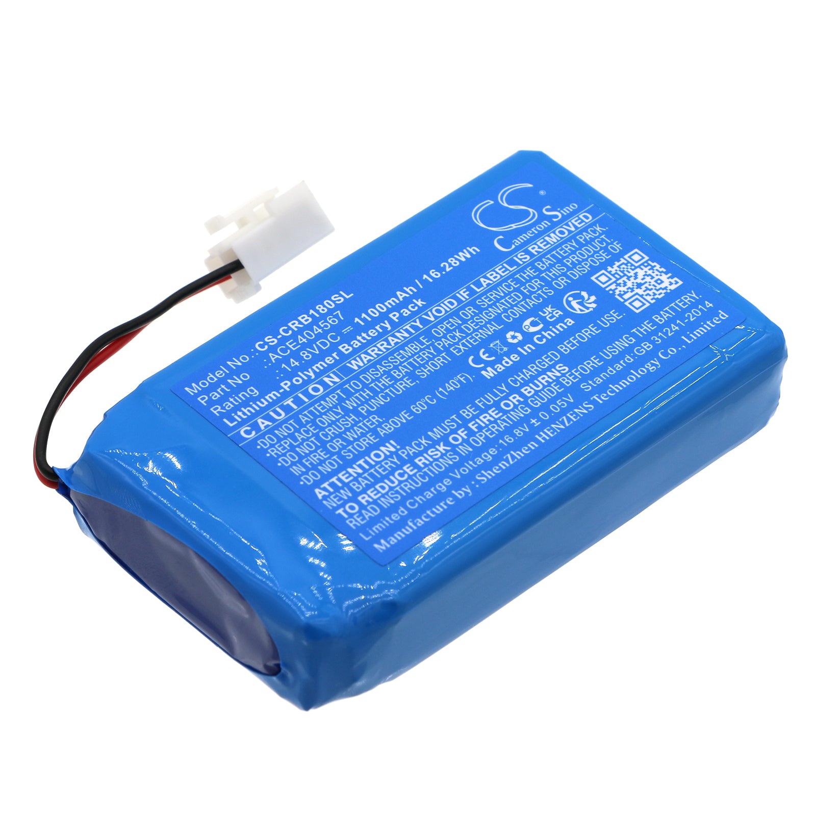Cobra 72M, 18M, 36M Smart Home Li-Polymer Battery - 1100mAh 14.8V Replacement - ACE404567
