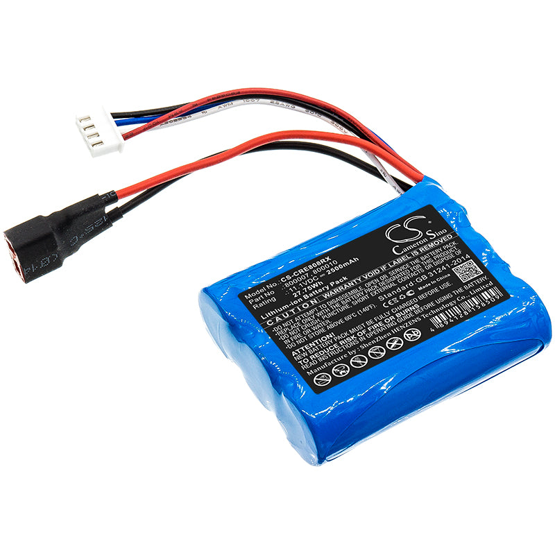 2500mAh 11.1V Li-ion Battery for Carrera RC Cars: 800007 & 800010 Models, 68.7x55.1x21.5mm, 27.75Wh