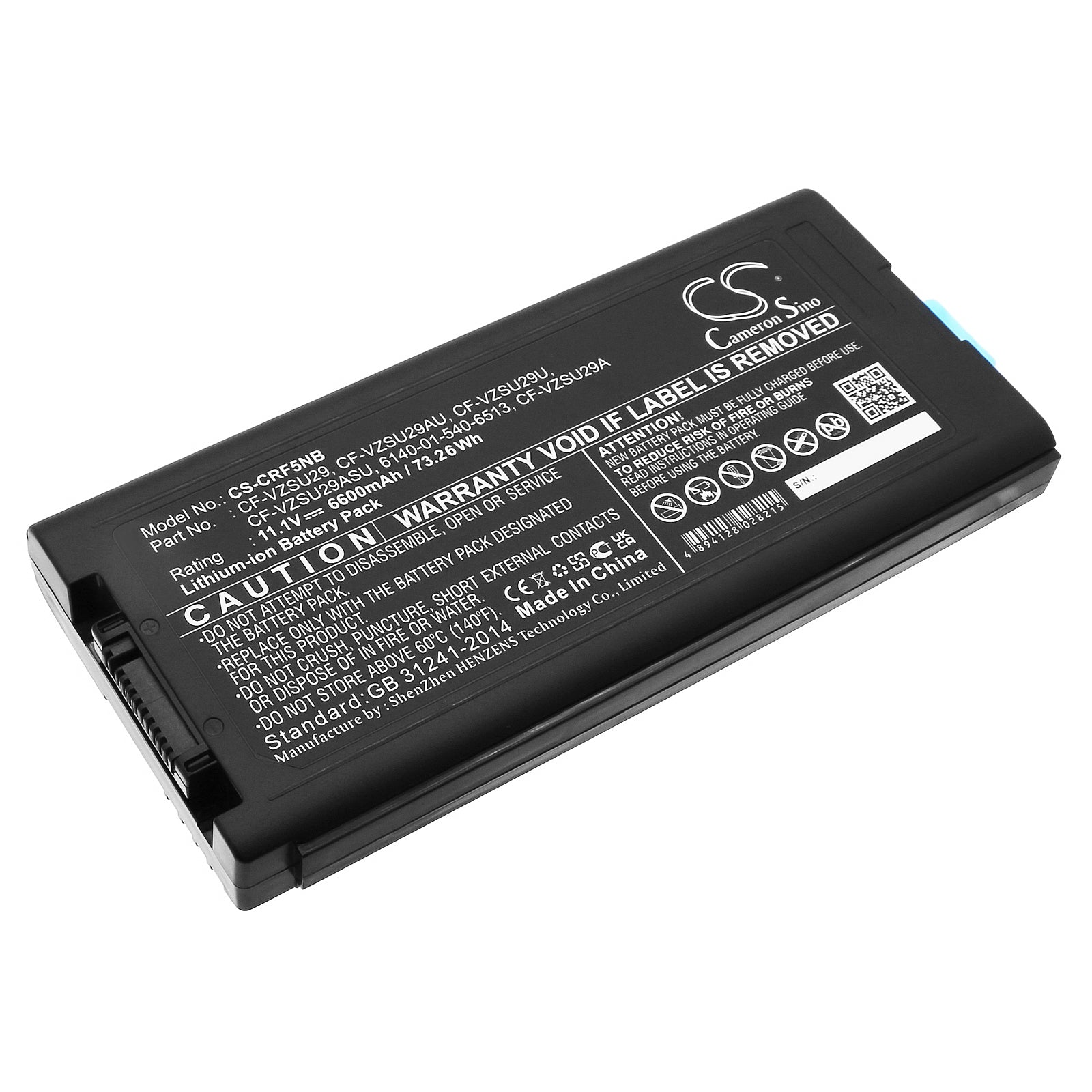 6600mAh Battery for Panasonic ToughBook CF-29 CF-52 Series - 11.1V Li-ion Replacement Laptop Battery