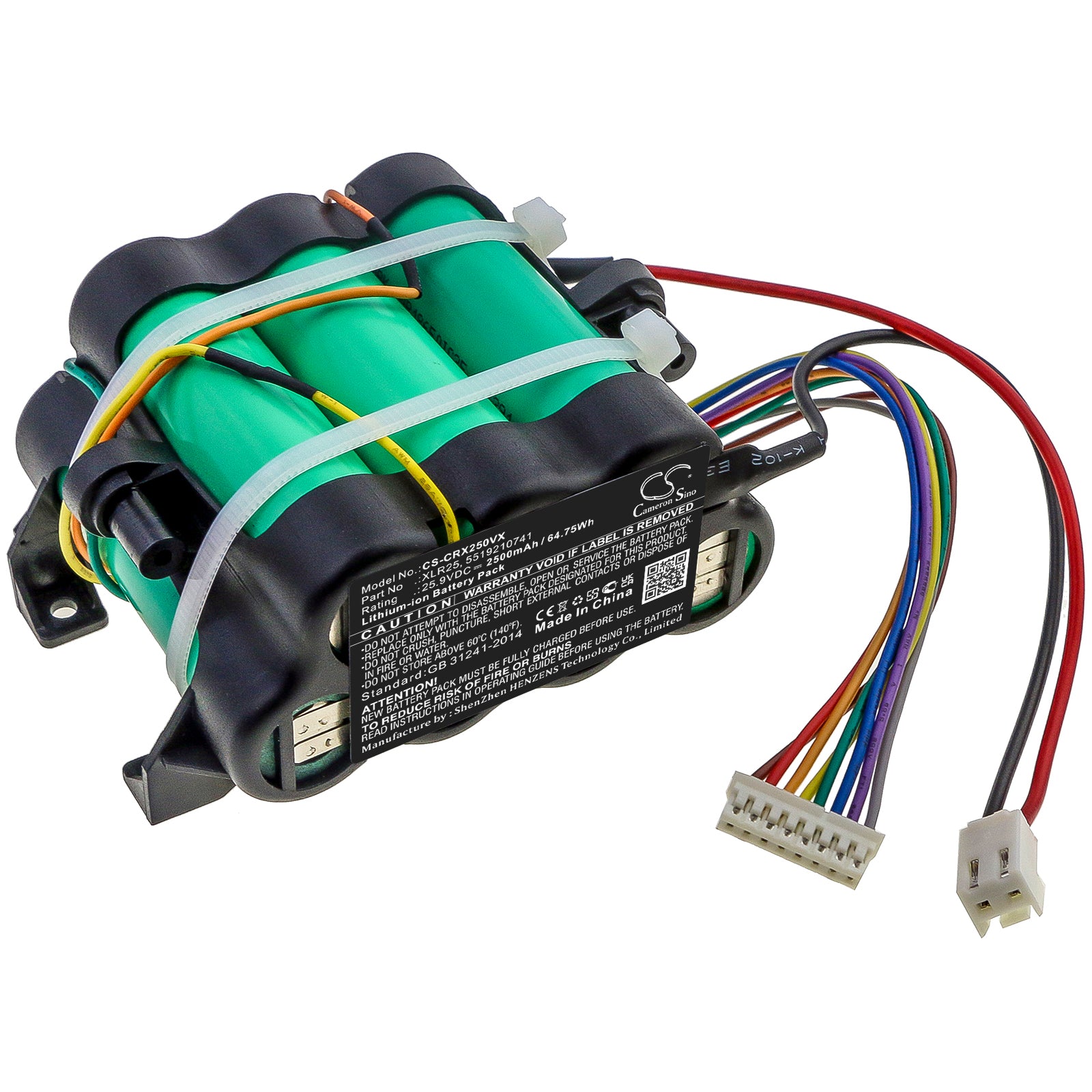 25.9V 2500mAh Li-ion Replacement Battery for DeLonghi Colombina XLR25 Vacuum Cleaner, Replaces XLR25 & 5519210741