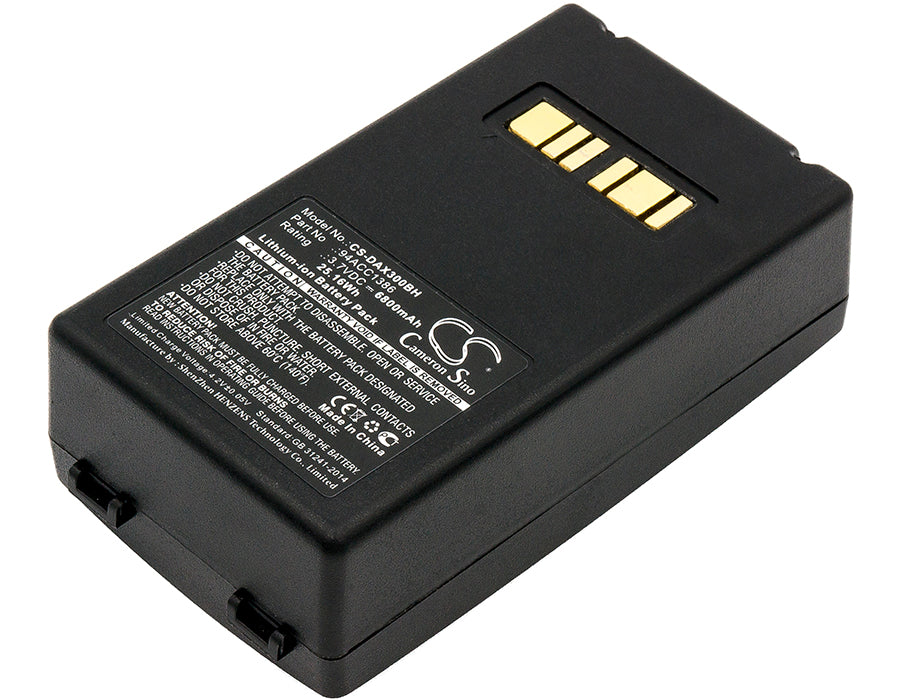 6800mAh Replacement Battery for Datalogic Falcon X3/X4/X3+ Barcode Scanners - 3.7V Li-ion, High Capacity, Extended Use