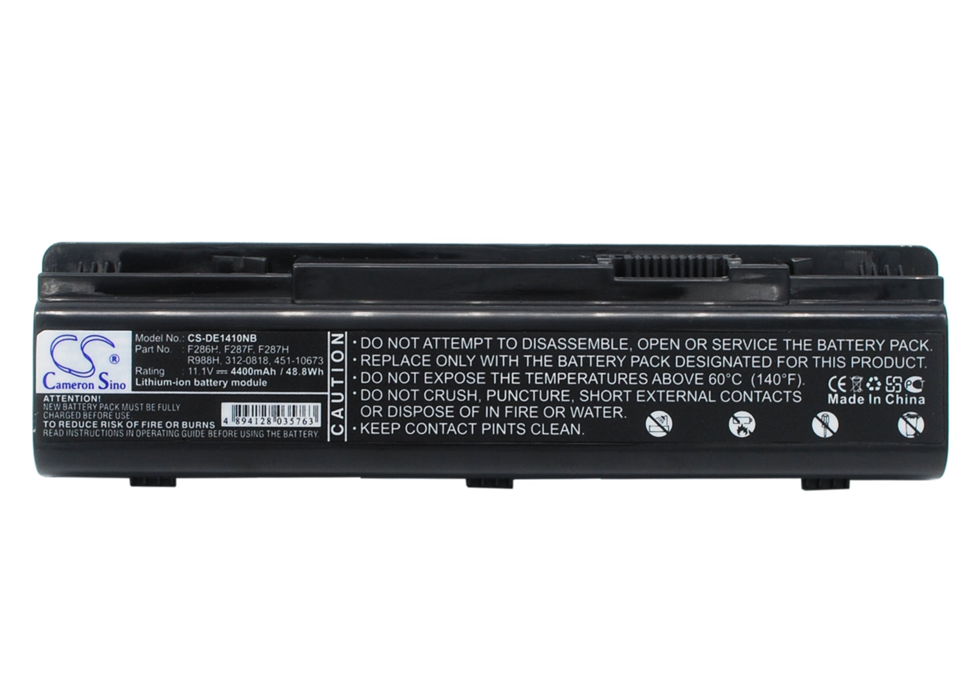 4400mAh Laptop Battery for DELL Inspiron/Vostro: 1410, 1014, 1015 Series - 11.1V Li-ion Replacement