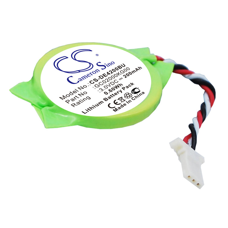 DELL Latitude E4200 E4300 CMOS Battery - 3.0V 200mAh Lithium RTC Backup - GC02000KG00, 27x20.3x3.73mm
