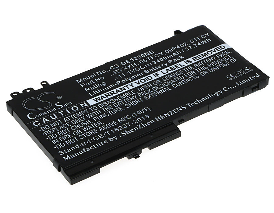 3400mAh DELL Latitude E5250 E5550 E5270 Battery: 11.1V 37.74Wh Li-Polymer, Laptop Replacement
