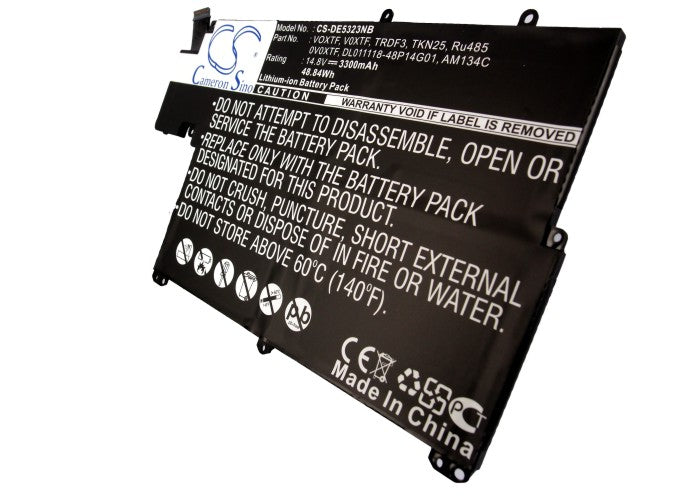 3300mAh Replacement Battery for Dell Inspiron 5323 & Vostro 15-3549D Laptops - 14.8V 48.84Wh Lithium-ion Power Upgrade