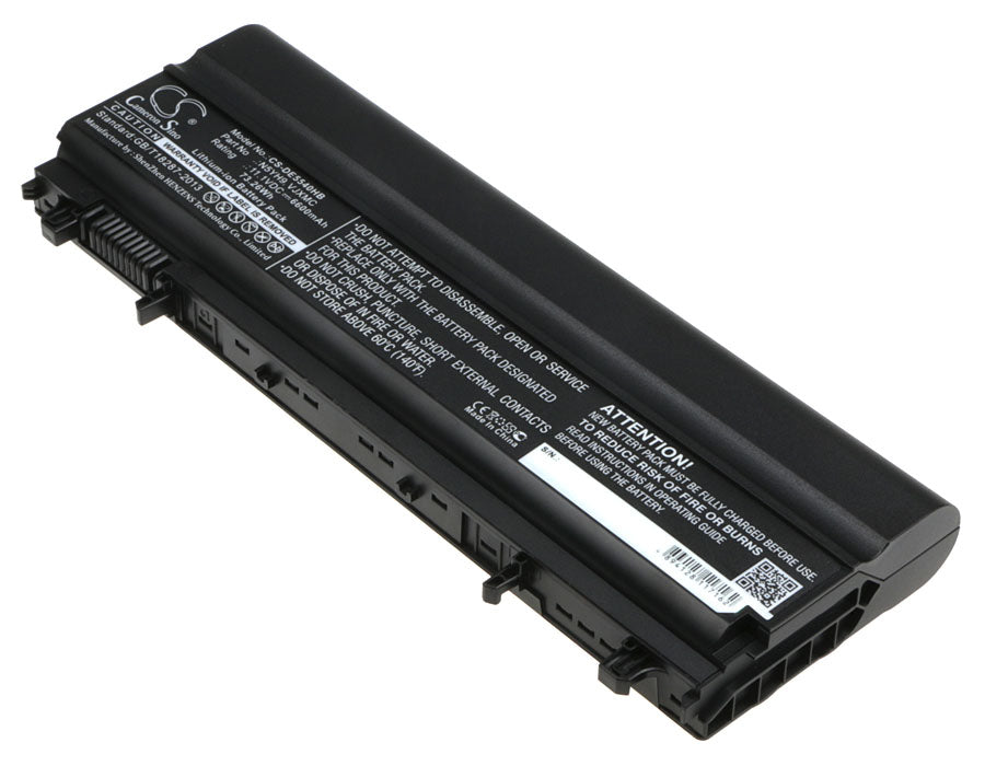 6600mAh Extended Laptop Battery for DELL Latitude E5440 E5540 5000 Series - 11.1V 73.26Wh, High Capacity Replacement