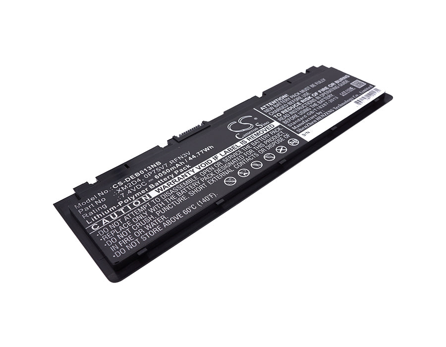 6050mAh DELL Blanco 2013 Notebook Replacement Battery - 7.4V Li-Polymer (XM2D4, 0P75V7, RFN3V)