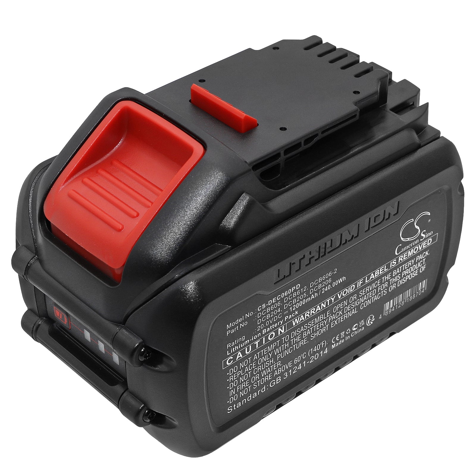 DeWalt 20V/60V/120V MAX Power Tool Battery - 12000mAh Extended Runtime - Replaces DCB205, DCB184 - Premium Li-ion Upgrade