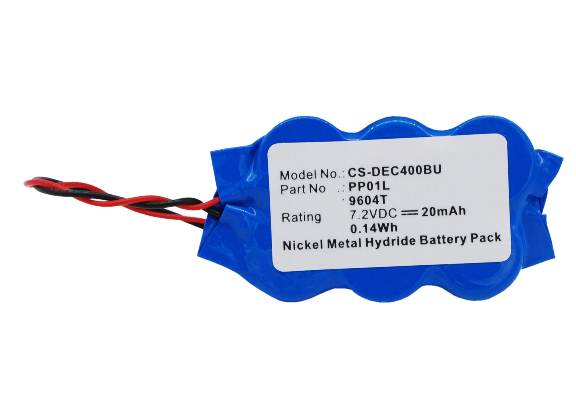 20mAh CMOS Battery - Dell Latitude LST, Inspiron 2000 & Gateway Solo 2500 Series - 7.2V Ni-MH Backup Battery
