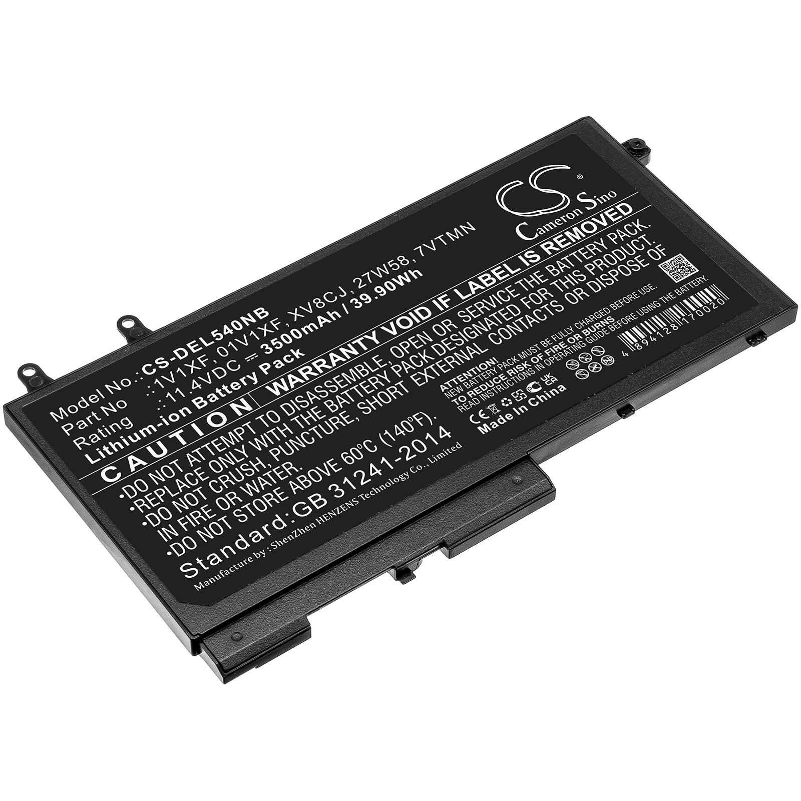 3500mAh Dell Latitude 5400 Chromebook Battery, Inspiron 7591 - 11.4V 39.9Wh Replacement