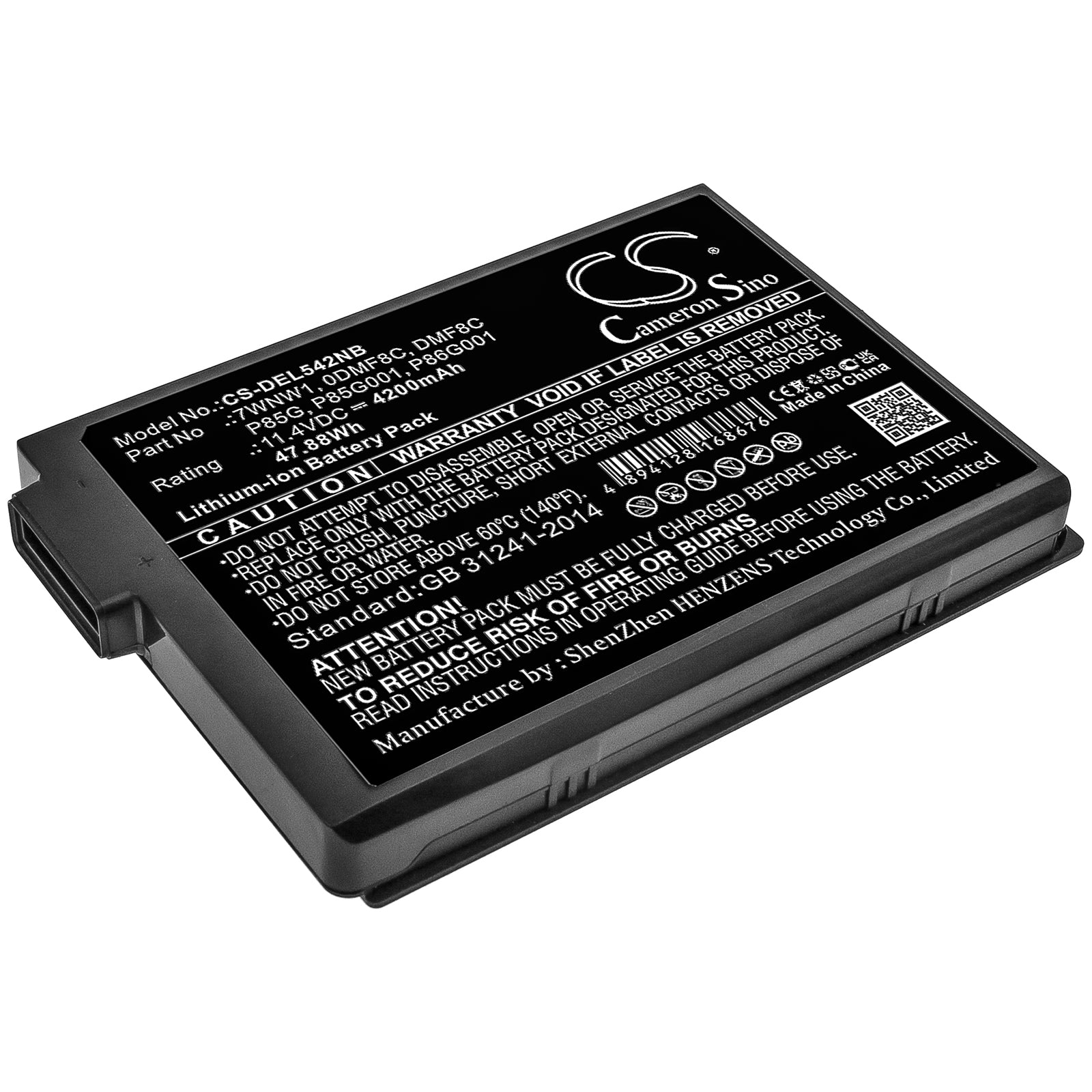 4200mAh DELL Latitude 7424, 5424, 5420 Laptop Battery - 11.4V 47.88Wh Replacement