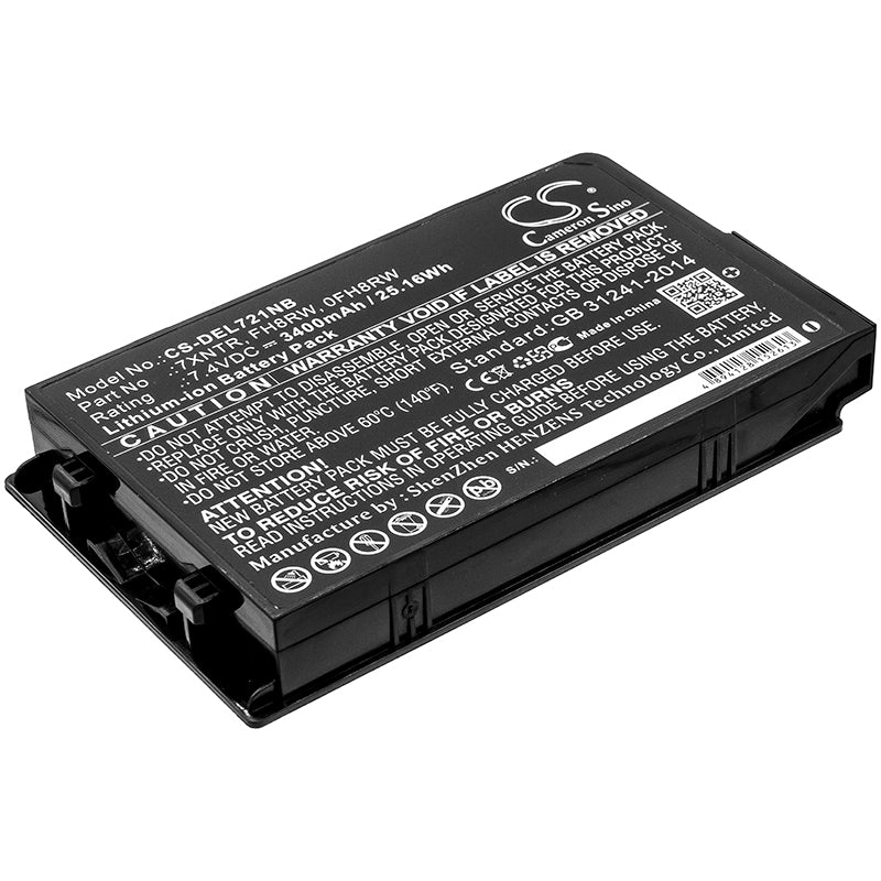 3400mAh Battery for DELL Latitude 7202/7212 Rugged Tablet - 7.4V 25.16Wh Li-ion Replacement