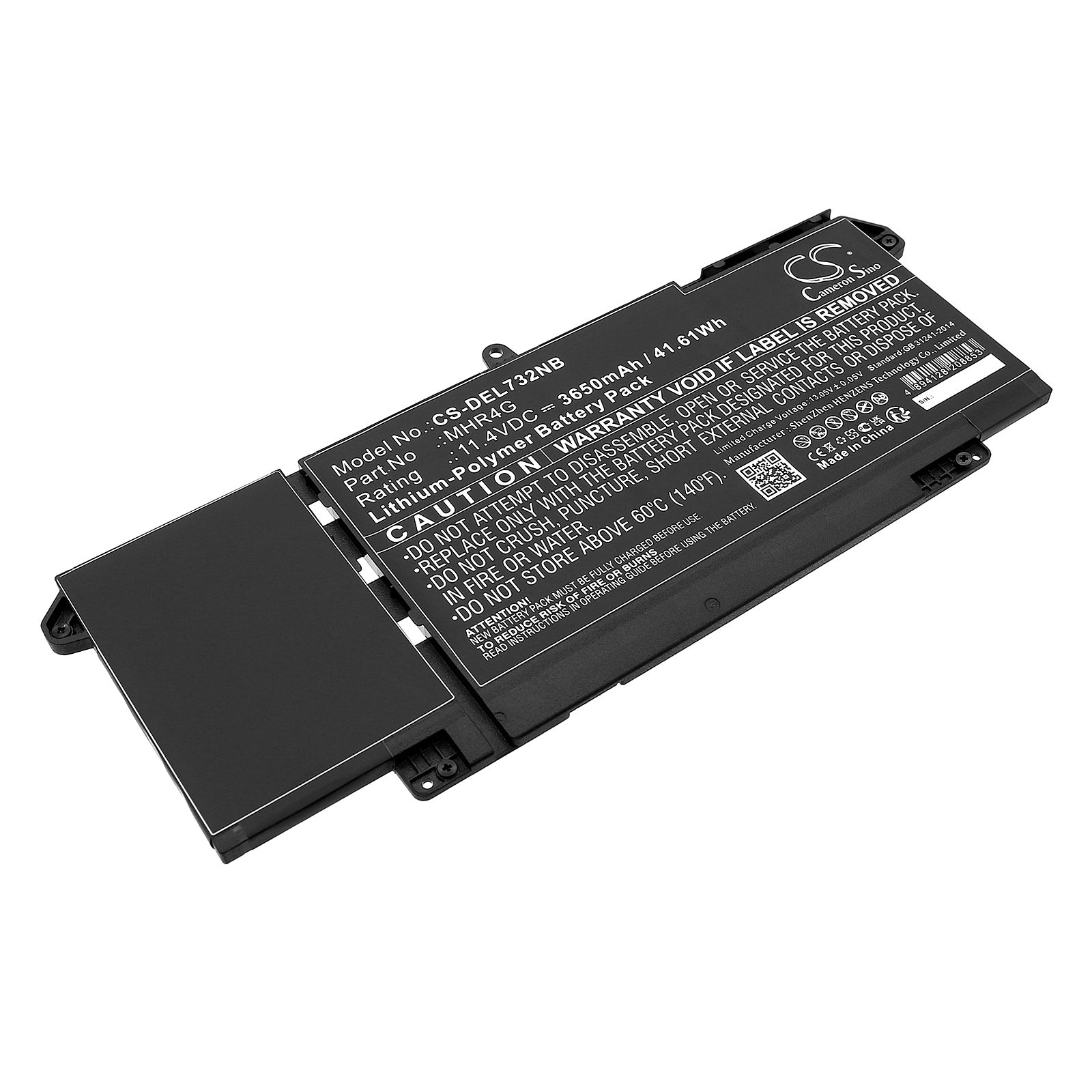 3650mAh 11.4V Li-Polymer Replacement Battery for DELL Latitude 7320 7420 Laptop - MHR4G 9JM71