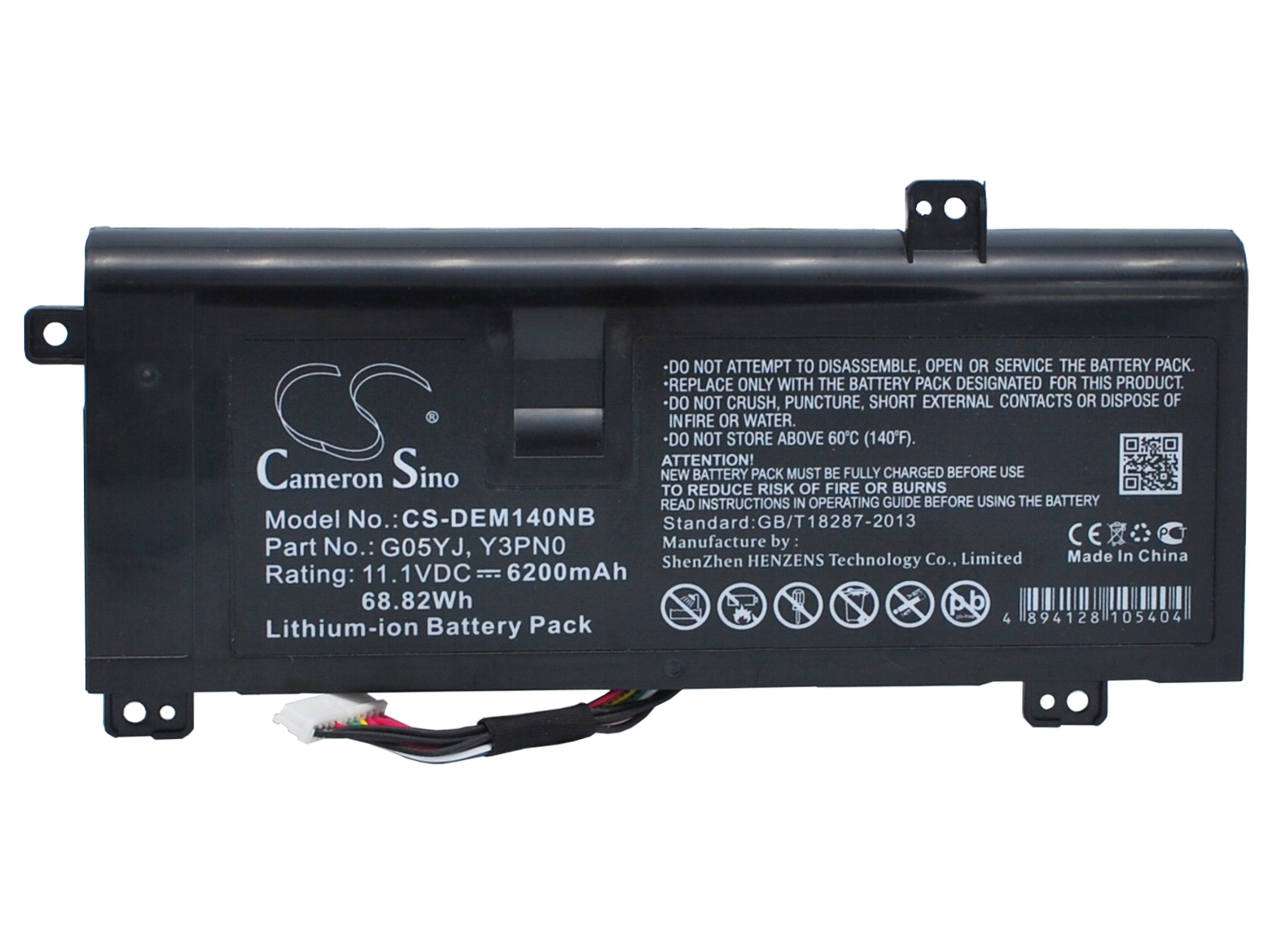 6200mAh Battery for Alienware M14X Laptop - High Capacity 11.1V 68.82Wh Li-ion Replacement