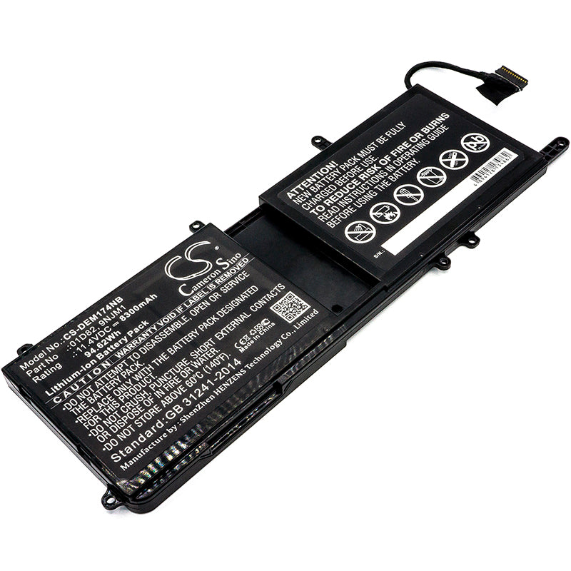 94.62Wh Battery for Alienware 15 R3 R4 & 17 R4 R5 Laptops - 8300mAh, 11.4V Li-ion - Replaces 01D82, 9NJM1, HF250, MG2YH