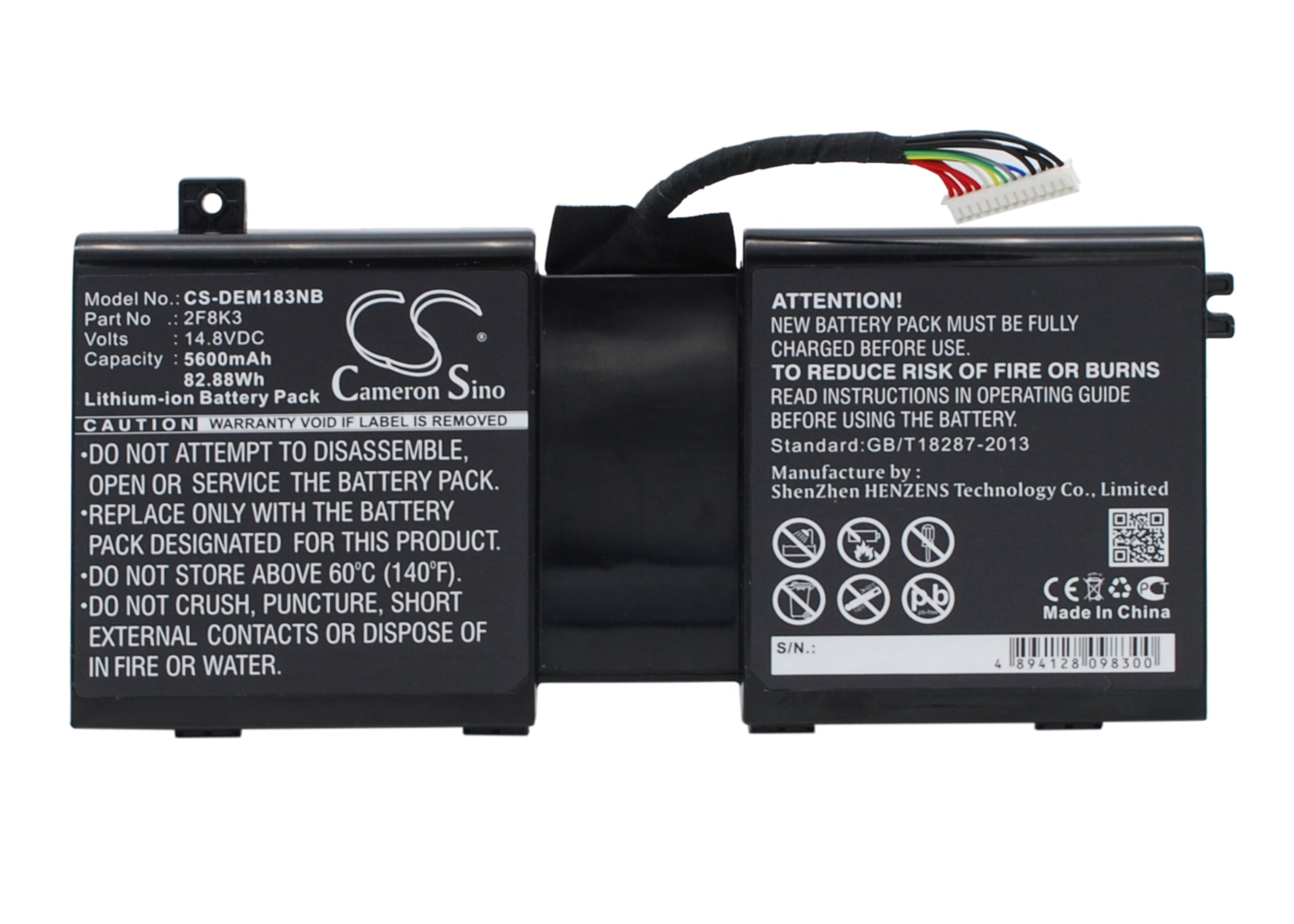 5600mAh Alienware 17/18/M17X R5/M18X R3/A18 Laptop Battery - 14.8V 82.88Wh Li-ion Replacement