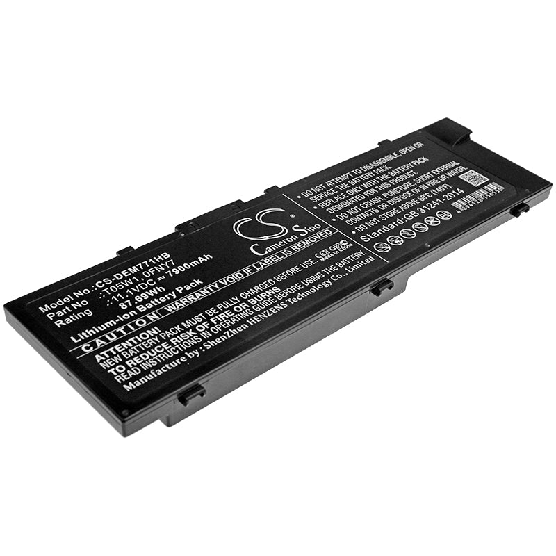 DELL Precision Mobile Workstation Battery - 7900mAh - Fits M7710, 7510, 7520, 17 7000 Series - 11.1V 87.69Wh Li-ion