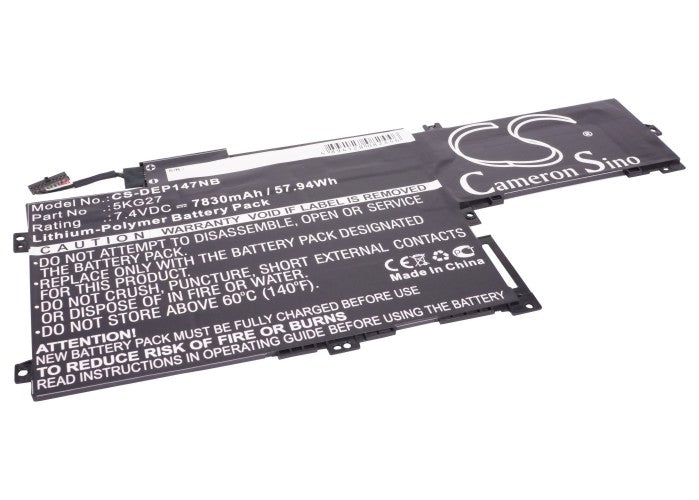 7830mAh Battery for DELL Inspiron 14 7000 & 14-7437 Laptop - 57.94Wh 7.4V Li-Polymer Replacement