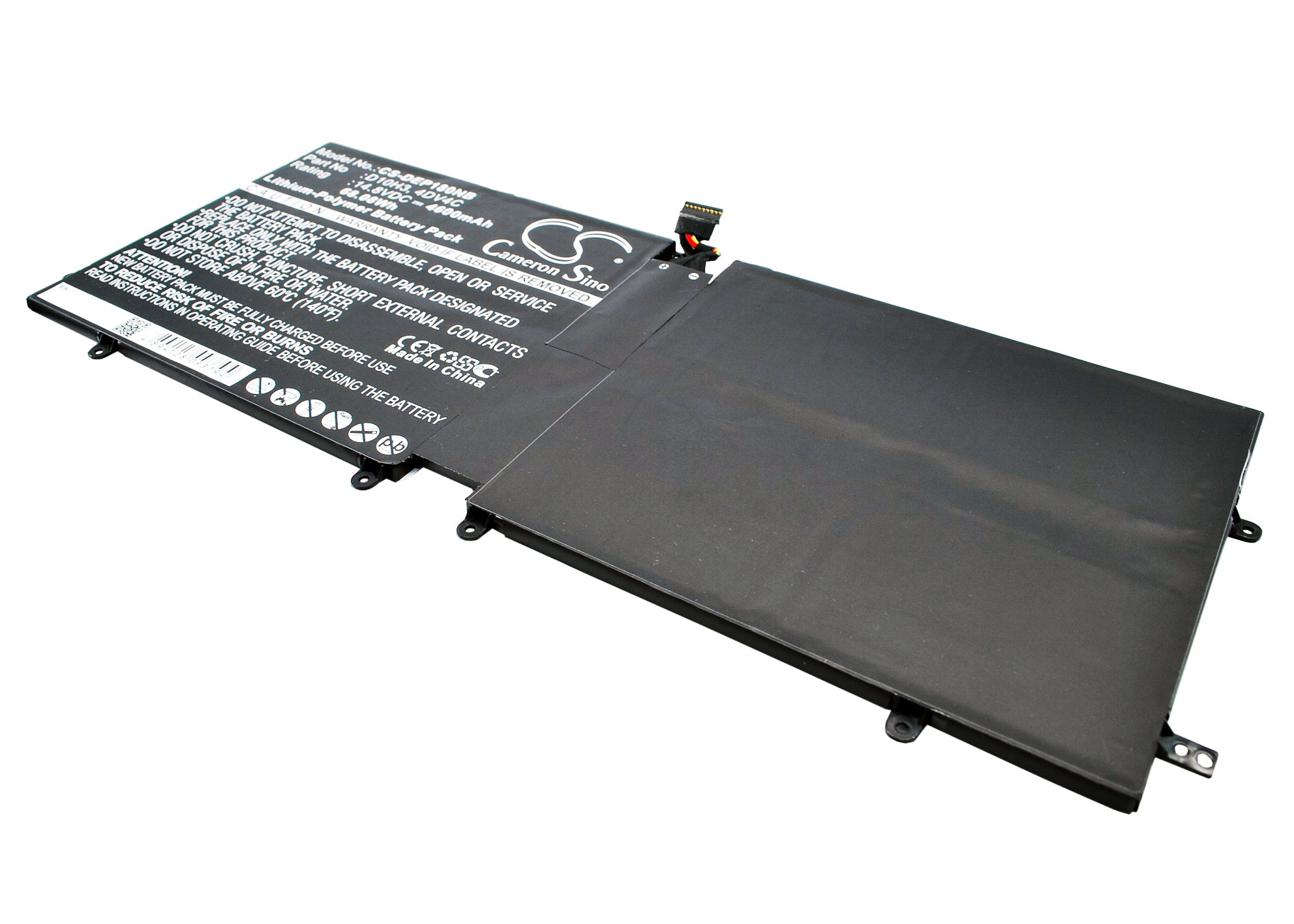 14.8V 68Wh Battery for DELL XPS 18 Tablet - 4600mAh Li-Polymer Replacement - D10H3, 4DV4C