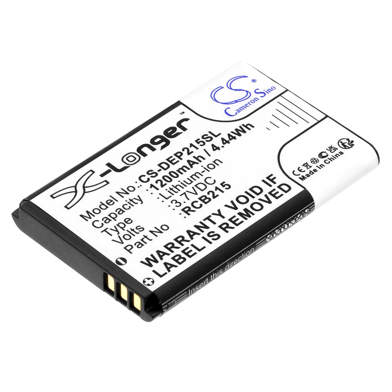 1200mAh Battery Replacement for Doro Micromax Spice Texet Hisense Mobiado Phones - 3.7V Li-ion Backup Power