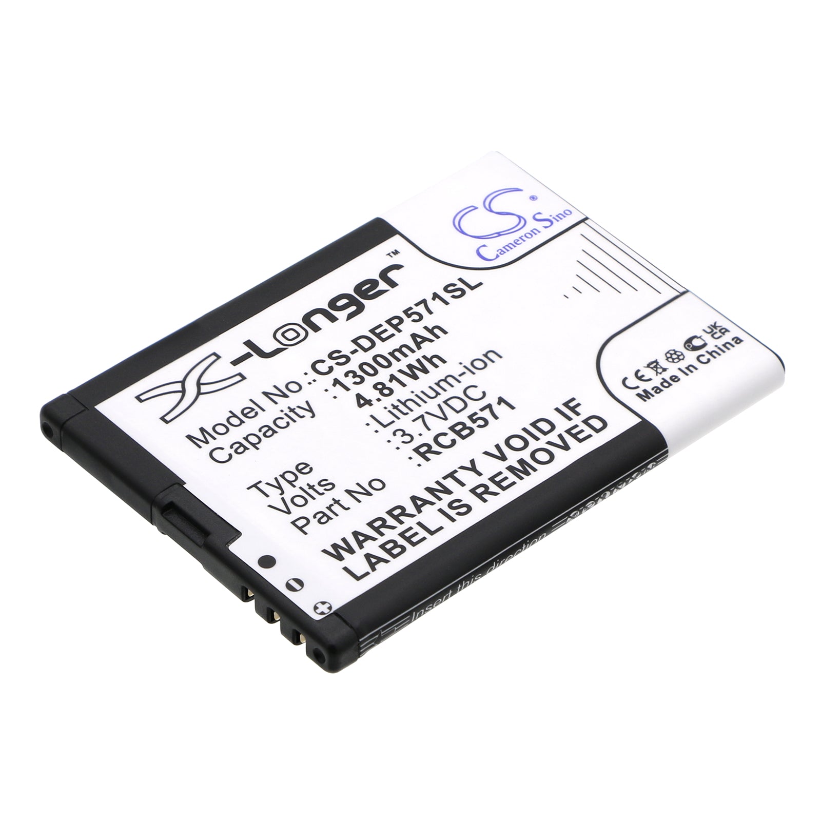1300mAh Replacement Battery for Aligator A600, A610, A620, A680 Mobile Smartphones - Long Lasting Power