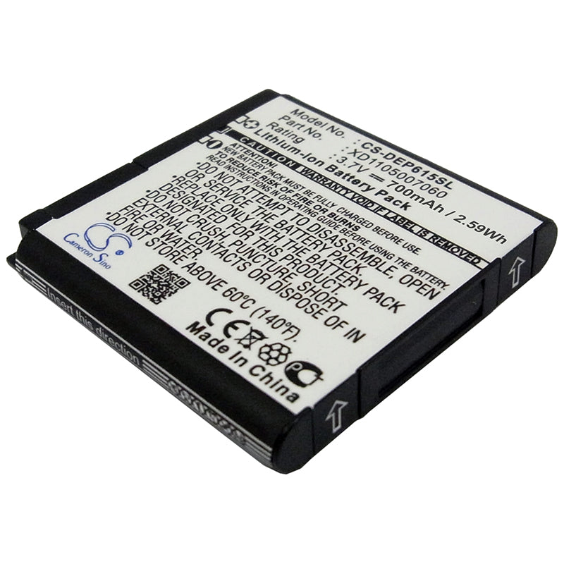 700mAh Li-ion Replacement Battery for Doro PhoneEasy 615/680/682 (3.7V, 40x40.5x6mm) - XD1105007060, DBB-1000C