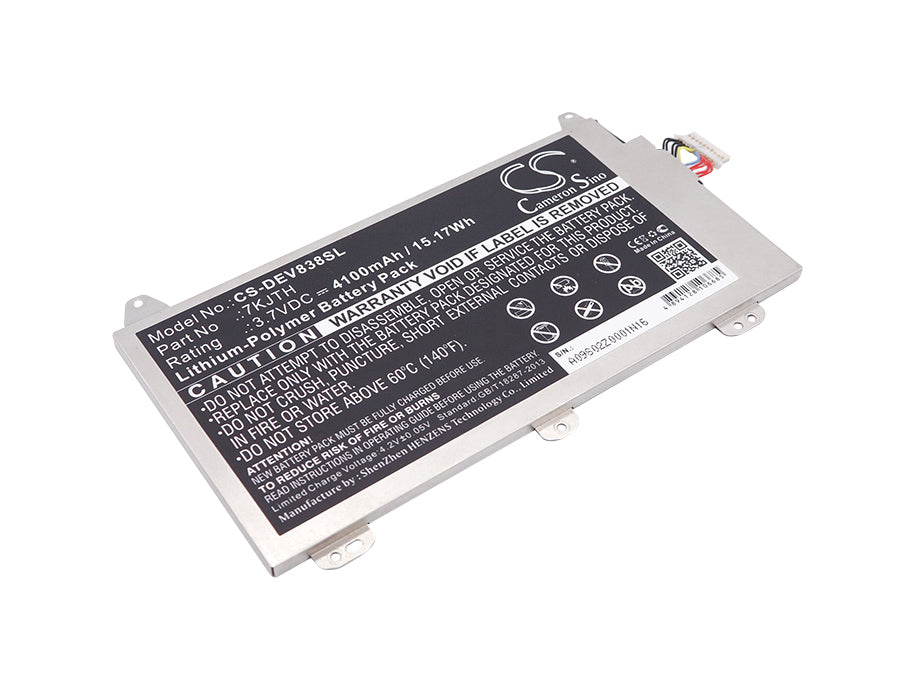 4100mAh Replacement Battery for DELL Venue 8 Pro 3845 Tablet - 3.7V Li-Polymer Battery - Compatible with 7KJTH