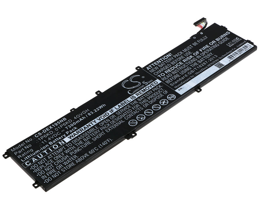 83.22Wh 7300mAh Replacement Battery for DELL XPS 15 9550/9530 & Precision 5510 - 11.4V Li-ion