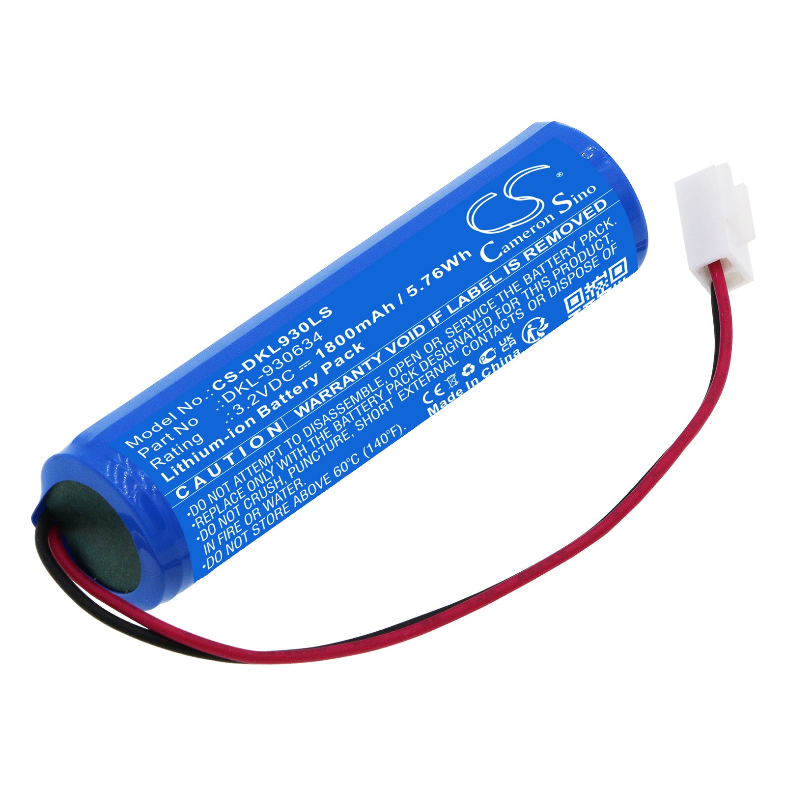 1800mAh LiFePO4 Battery - Deko-Light ALMAAZ Emergency Ceiling Luminaire (3.2V, 5.76Wh) DKL-930634