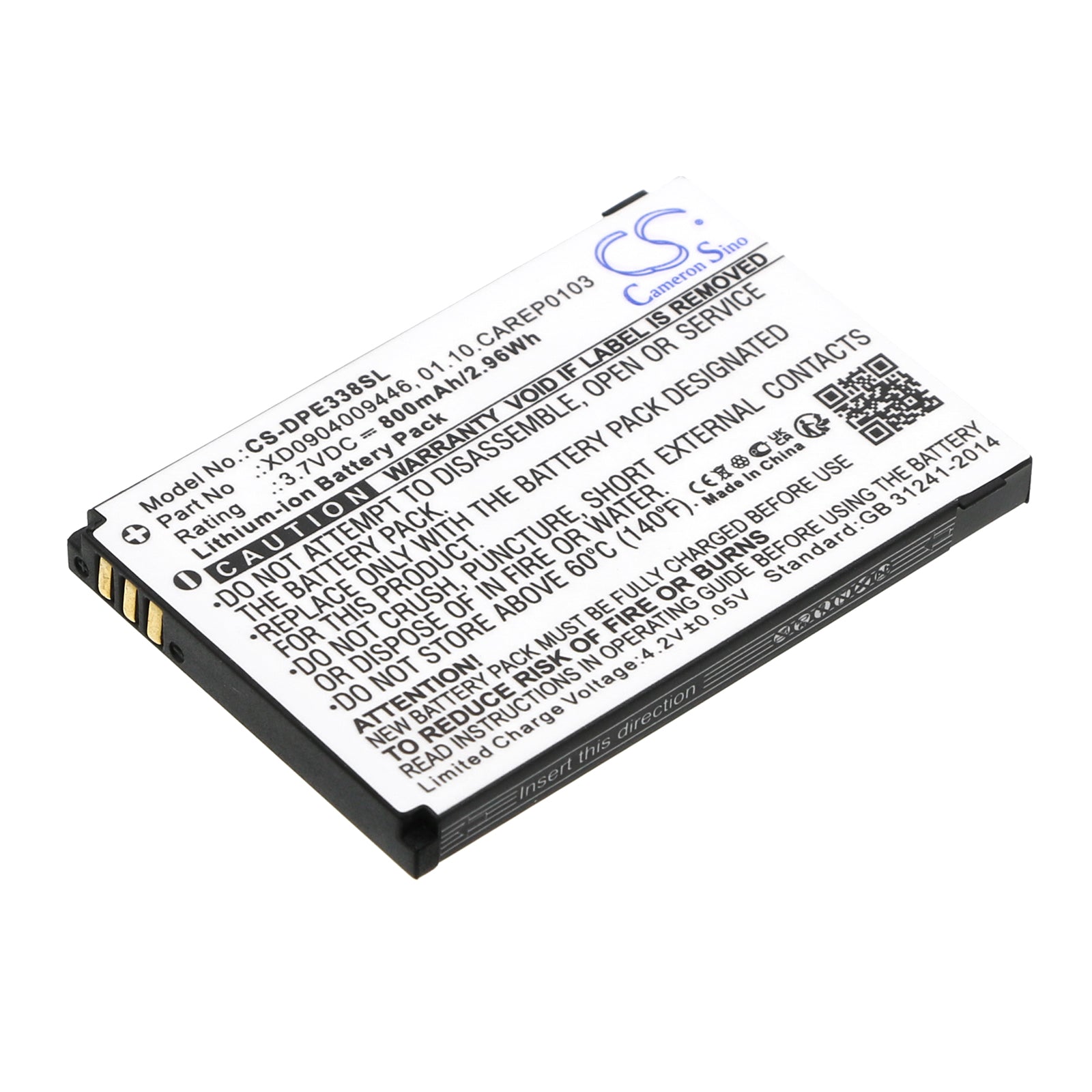 800mAh Replacement Battery - Doro PhoneEasy & HandlePlus - 3.7V Li-ion - Phone Specific Size