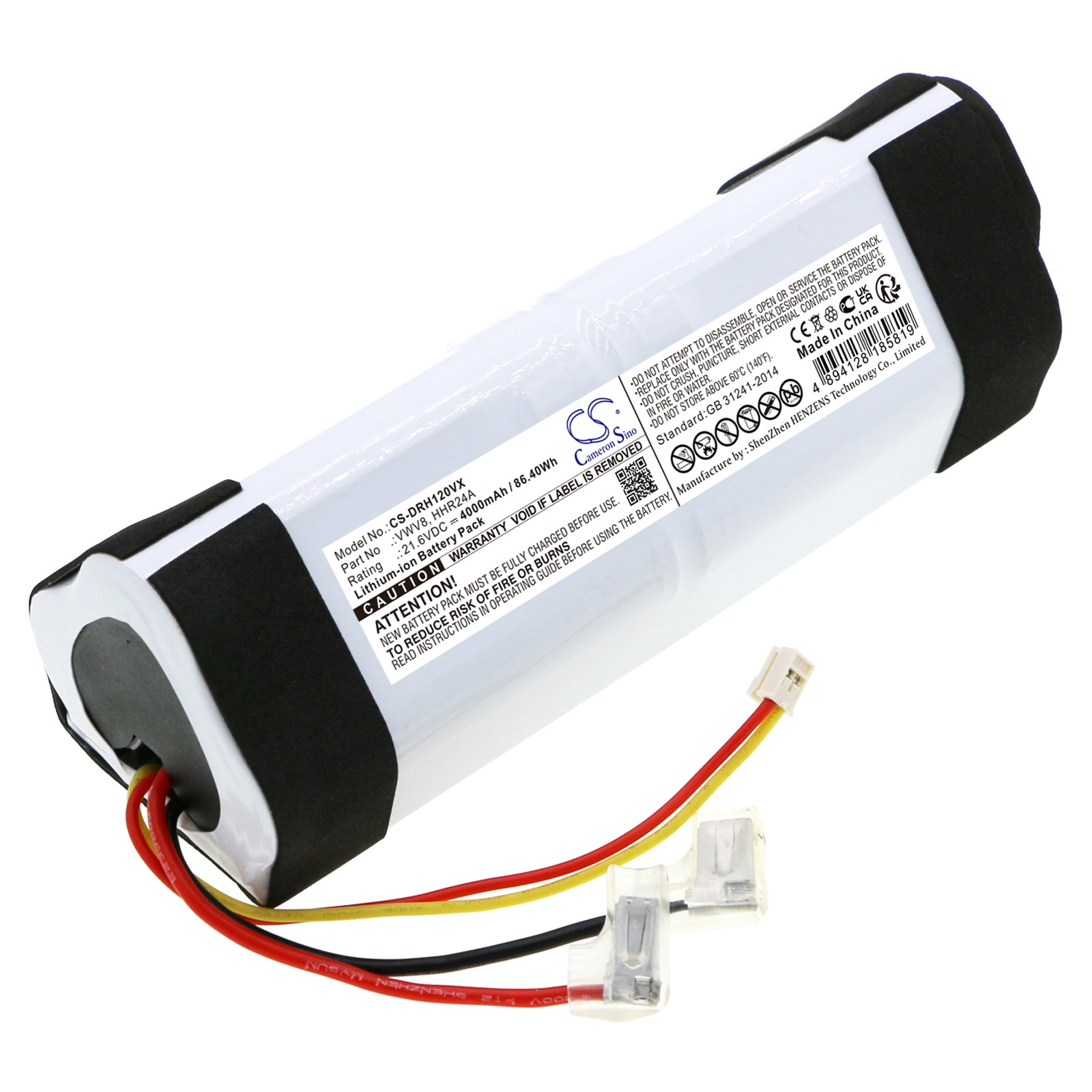 21.6V 4000mAh Replacement Battery for Dreame H10, H11, H12 Max, H12s, H100 Pro Vacuum, VWV8