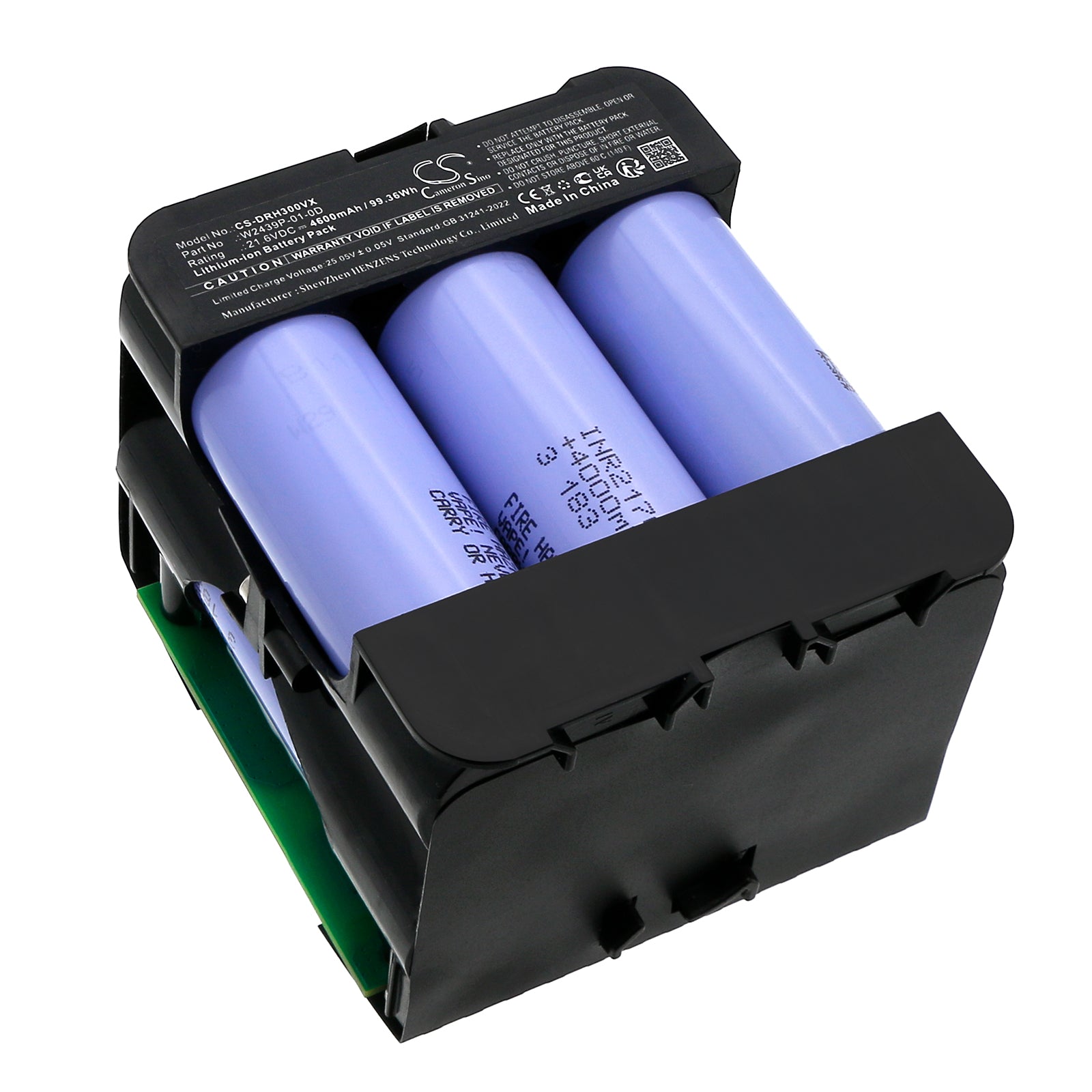 Dreame H30 ULTRA Vacuum Battery - 21.6V 4600mAh Li-ion Replacement for W2439P-01-0D & W2311-01 Cordless Stick Vacuums