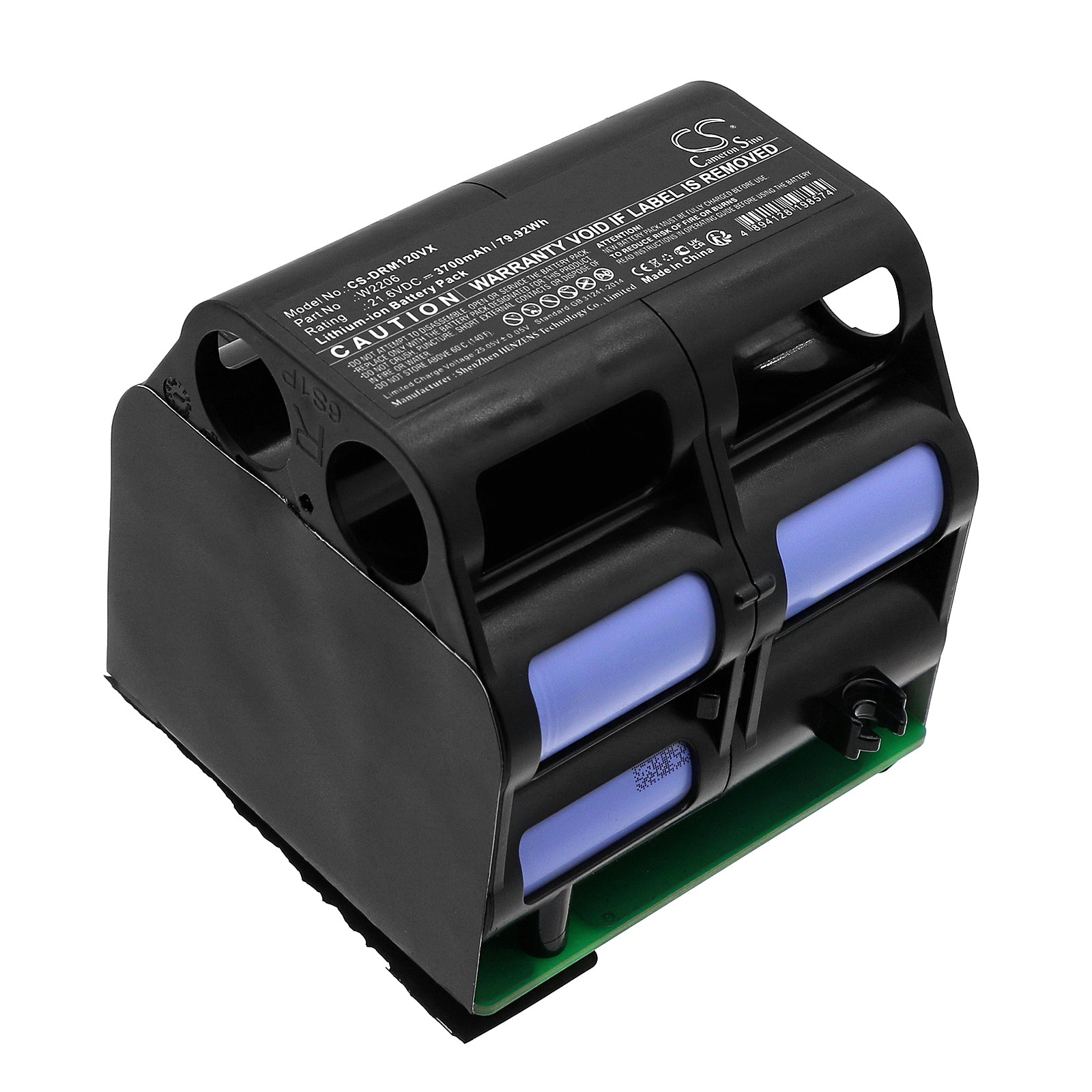 21.6V 3700mAh Replacement Battery for Dreame M12, M12 Pro, M13 Cordless Vacuum - 79.92Wh Li-ion