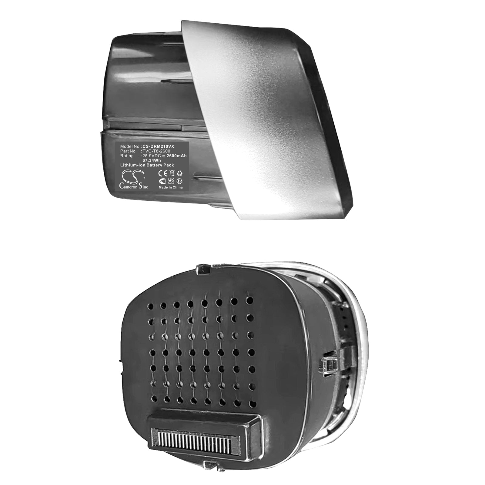 2600mAh Replacement Battery for Dreame MOVA2.0 Pro TVC-T8-2600 Vacuum, 25.9V Lithium-ion