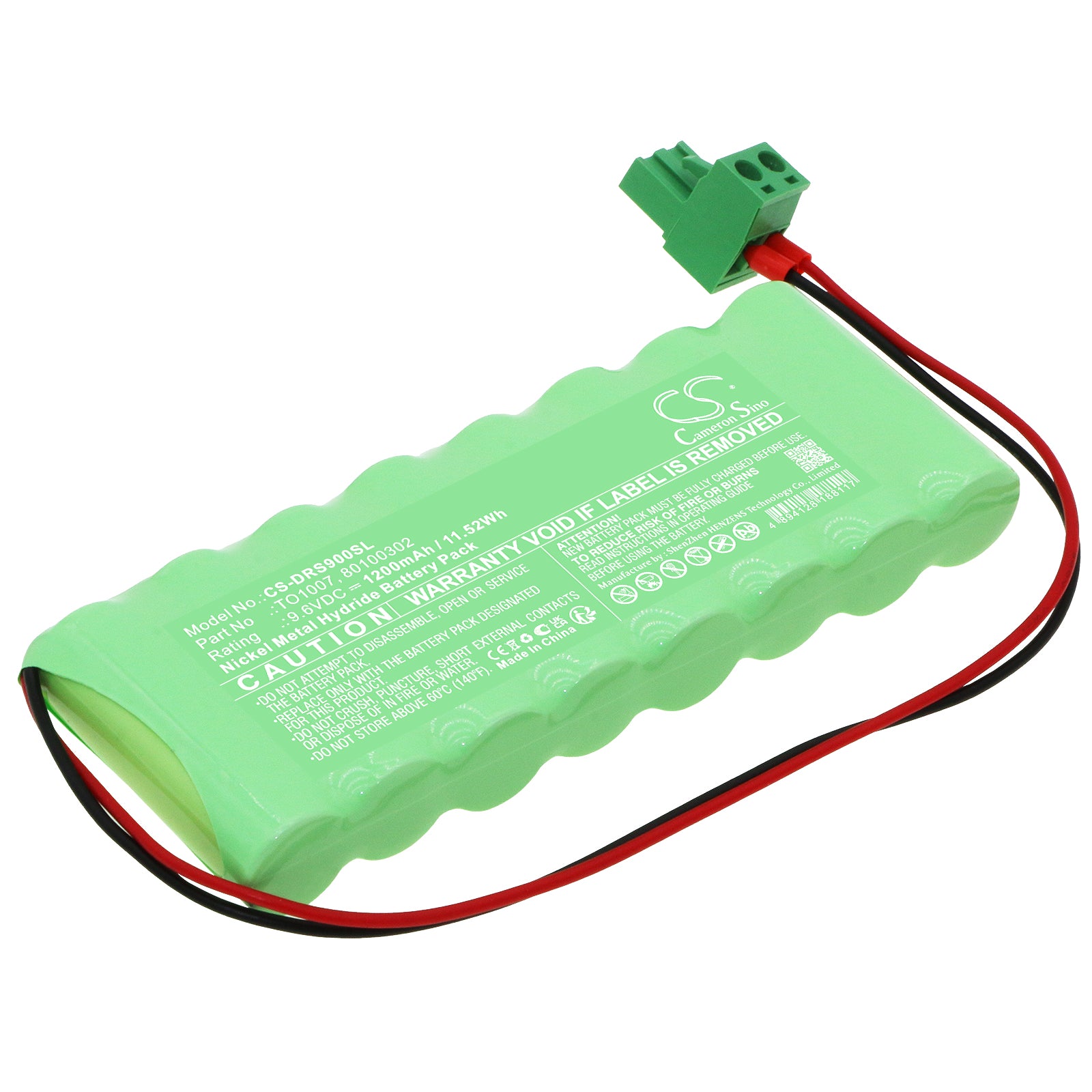 9.6V 1200mAh Ni-MH Battery for Dorma ES90 ES100 Automatic Doors - ADT006, ADT007 Replacement