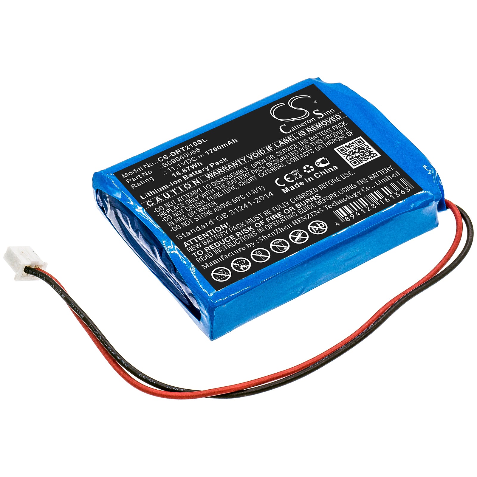 1700mAh Replacement Battery for Deviser DS2100A/B/Q/L - Survey, Test Equipment - 11.1V Li-ion