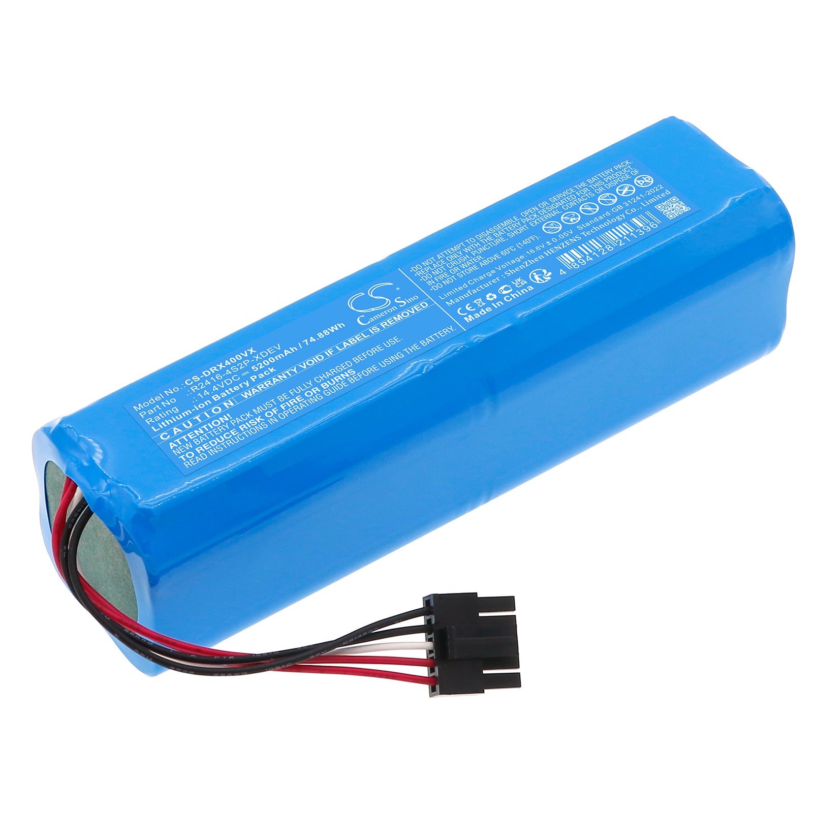 5200mAh Replacement Battery for Dreame X40 Master Robot Vacuum - RLX73CE, 14.4V Lithium-Ion